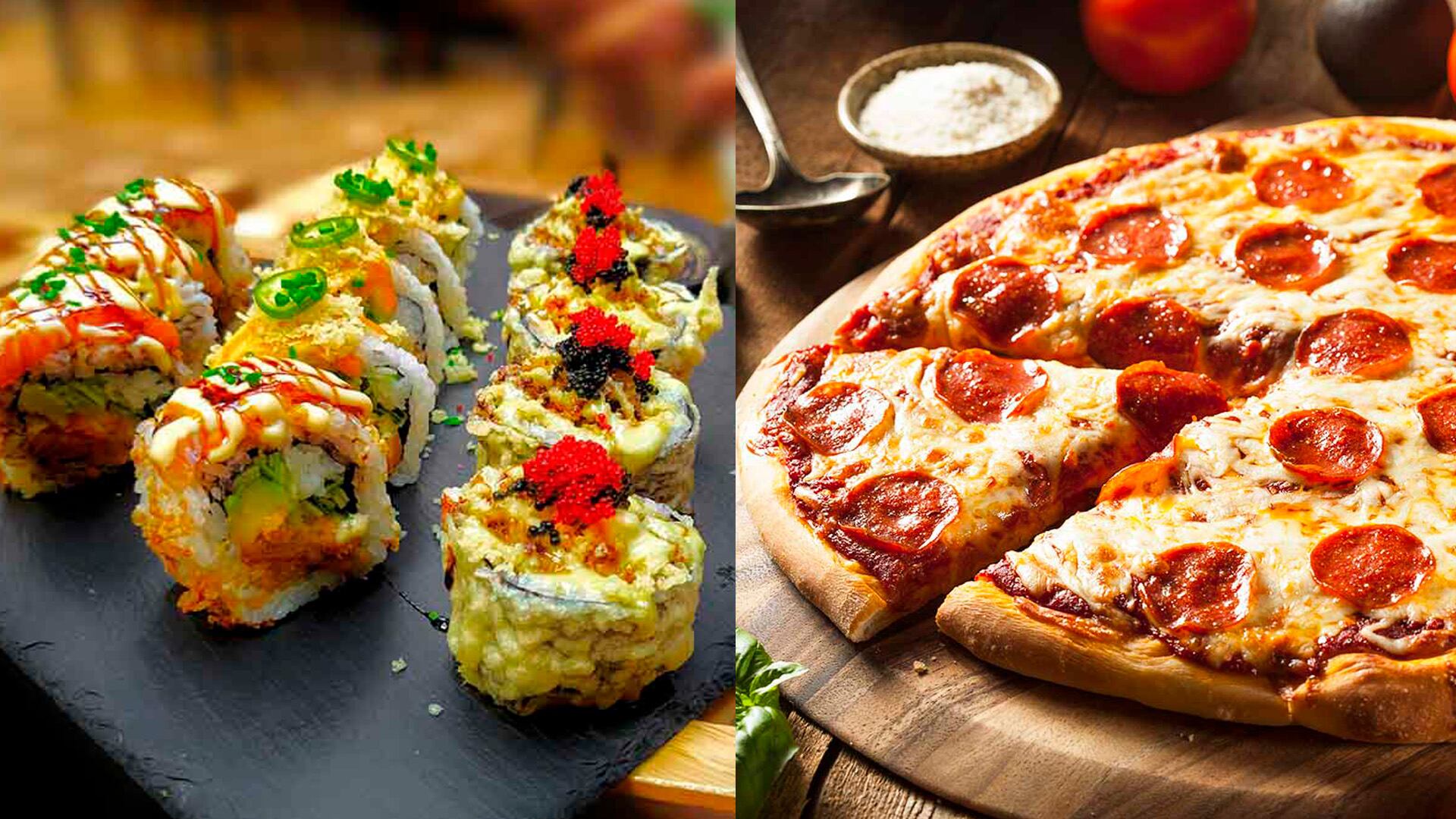 Conozca los detalles del sushi pizza master.