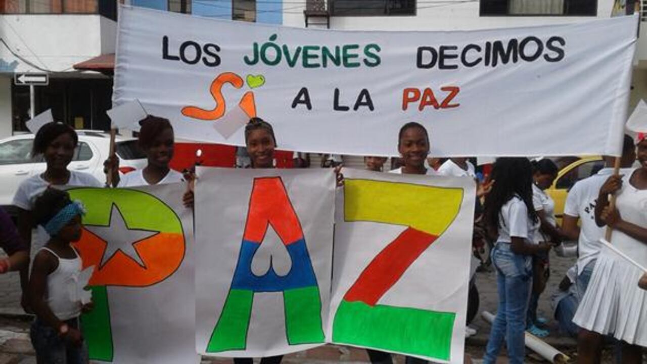 En la Semana por la Paz, los jóvenes del Nuevo Milenio salen a marchar y a exigir la no violencia.