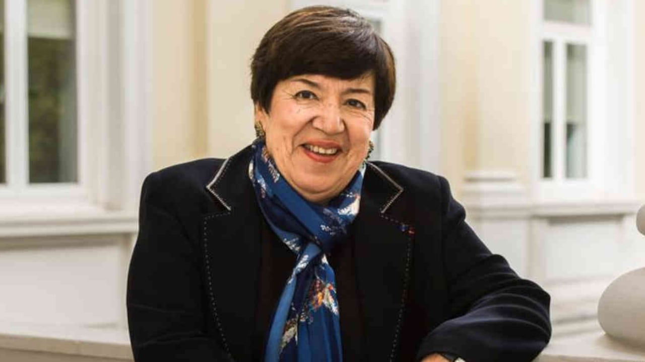 Nubia Muñoz recibió el Premio Fronteras del Conocimiento de la Fundación BBVA en 2018, en Madrid (España). Foto: Fundación BBVA.