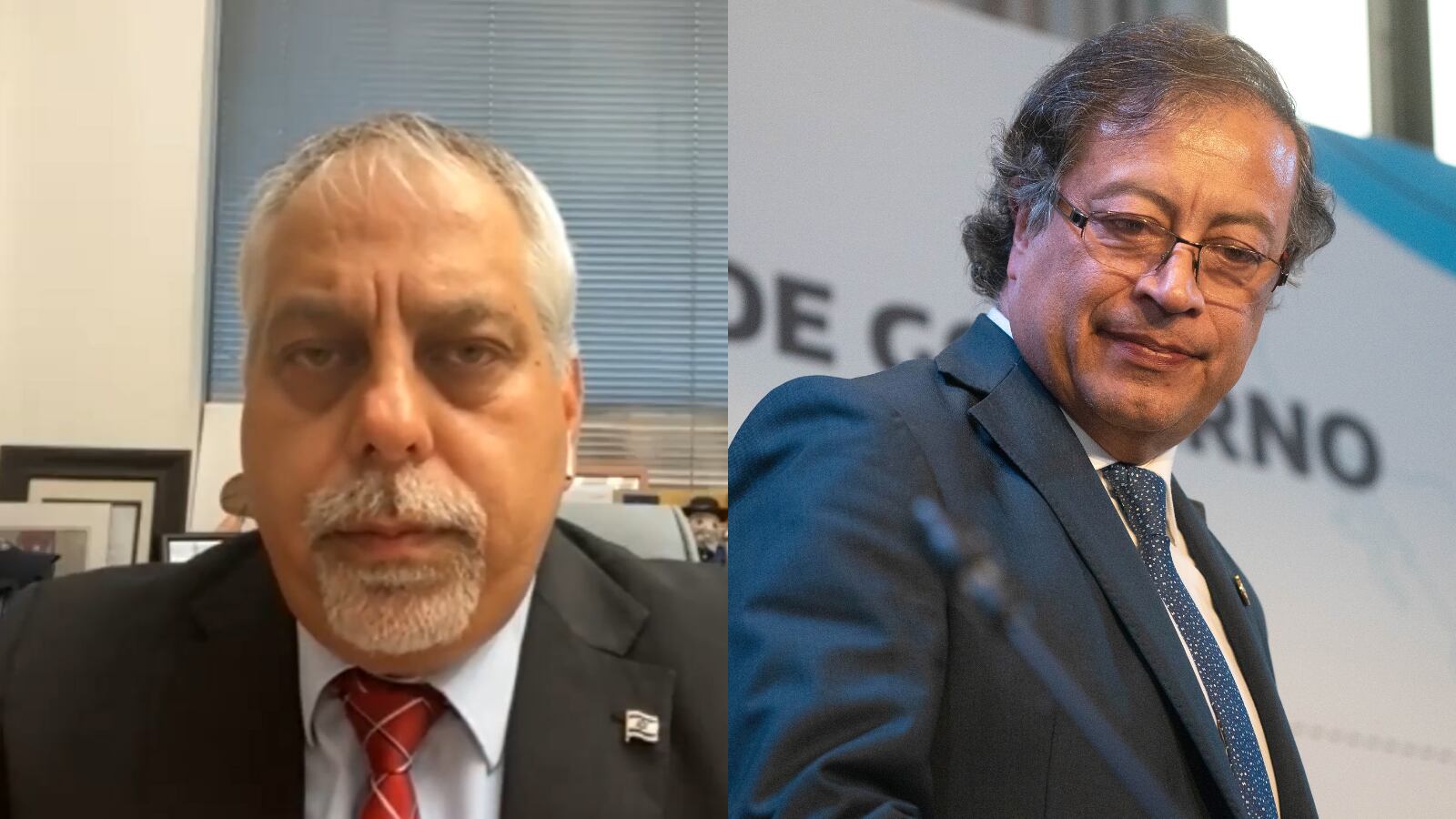 Lior Haiat y Gustavo Petro.