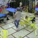 Momento del atraco en un billar de Cúcuta