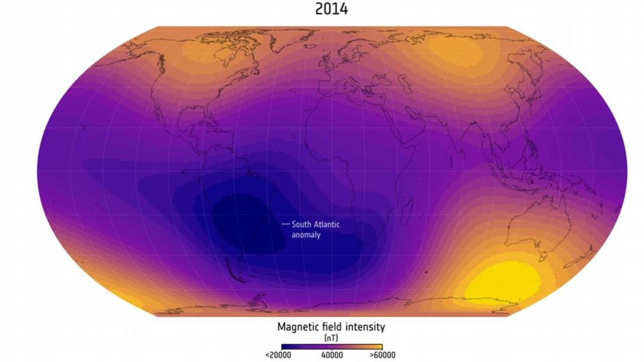 Así se veía la anomalía en 2014.