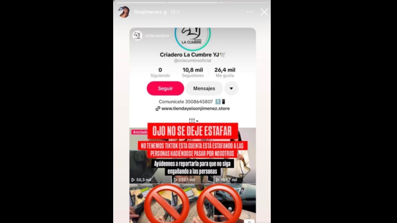 Lina Jiménez expuso fraude con negocio de Yeison Jiménez.