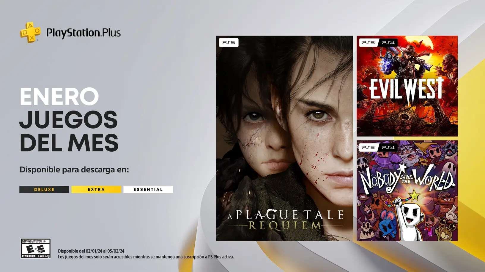 Se han revelado los tres juegos gratuitos que estarán disponibles en PlayStation Plus en enero del 2024.