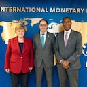Encuentro entre Kristalina Georgieva, directora del Fondo Monetario Internacional, y José Manuel Restrepo.