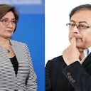 La vicefiscal Martha Mancera y el presidente Gustavo Petro.