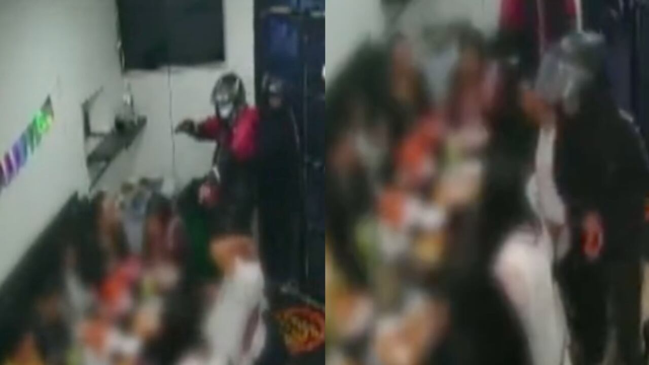 En las cámaras de seguridad del lugar quedó registrado el atraco masivo