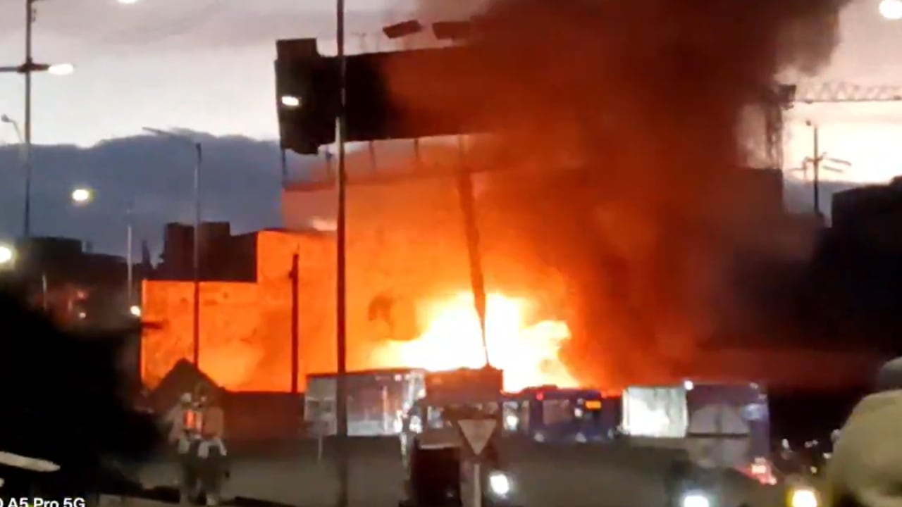 Incendio en la ciudad de Bogotá.