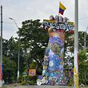 Monumento a la resistencia Cali en el sector conocido como Puerto Rellena en el oriente de Cali.