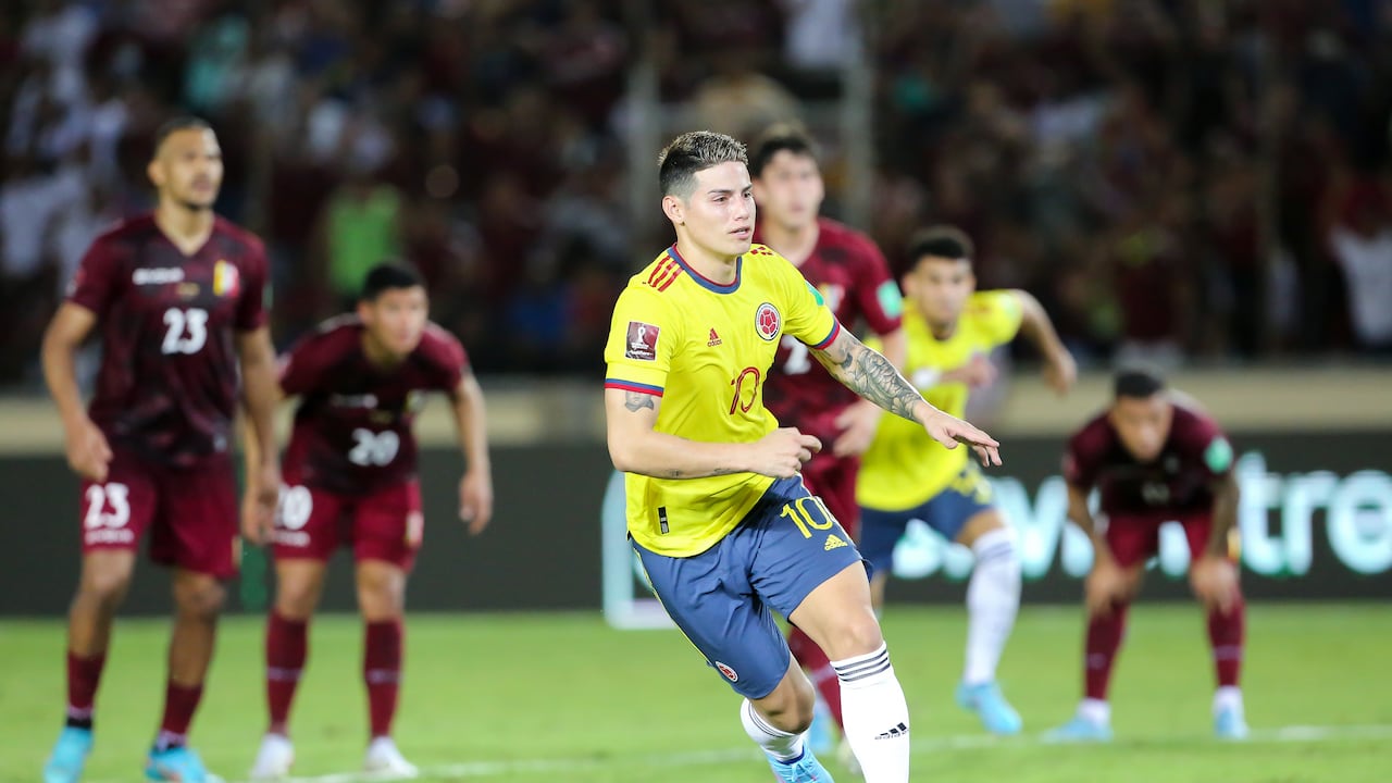 James Rodríguez puso el primero para la Tricolor ante la Vinotinto.