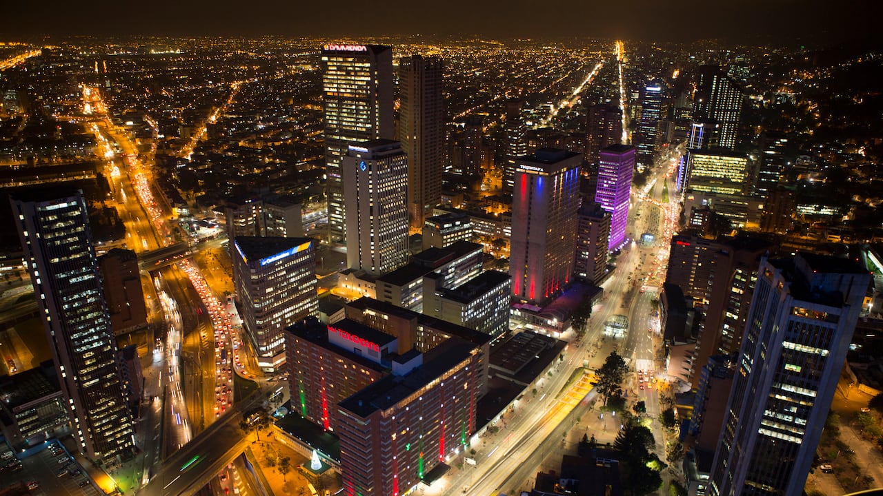 Panoramica Bogotá nocturna