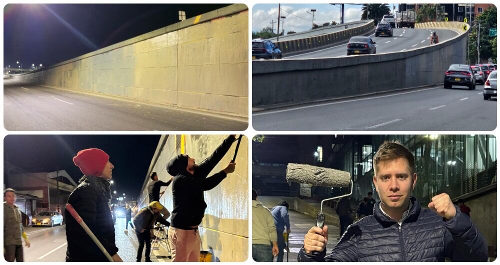 Imágenes de los murales que han sido borrados en Bogotá.