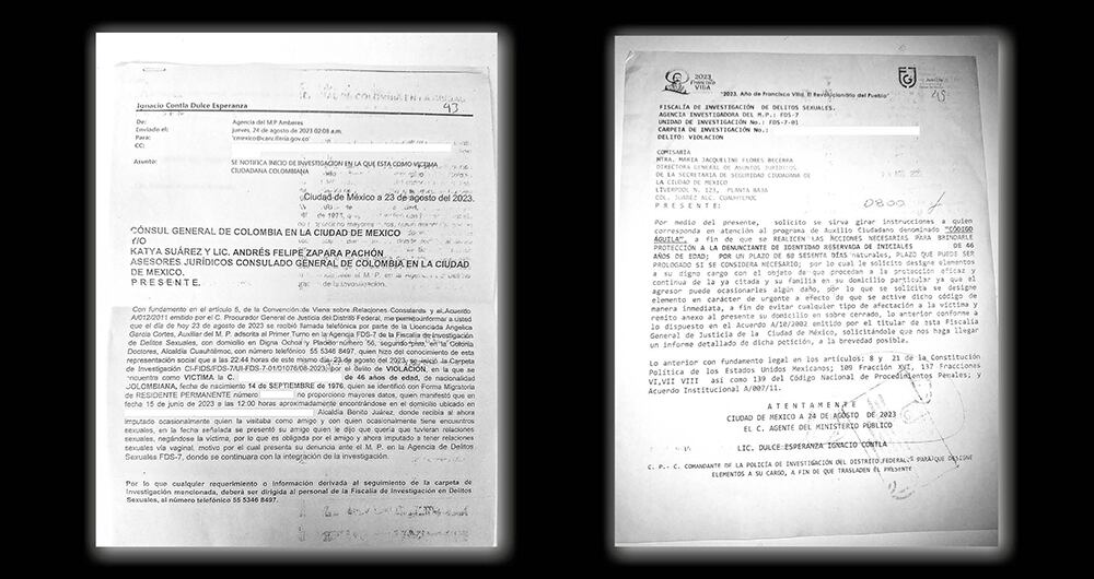   El Ministerio Público de México le reportó el caso de la violación al consulado, pero no la contactaron. La Cancillería responde que no tenían cómo enlazarse con la víctima.