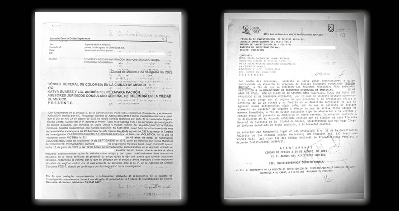 El Ministerio Público de México le reportó el caso de la violación al consulado, pero no la contactaron. La Cancillería responde que no tenían cómo enlazarse con la víctima.