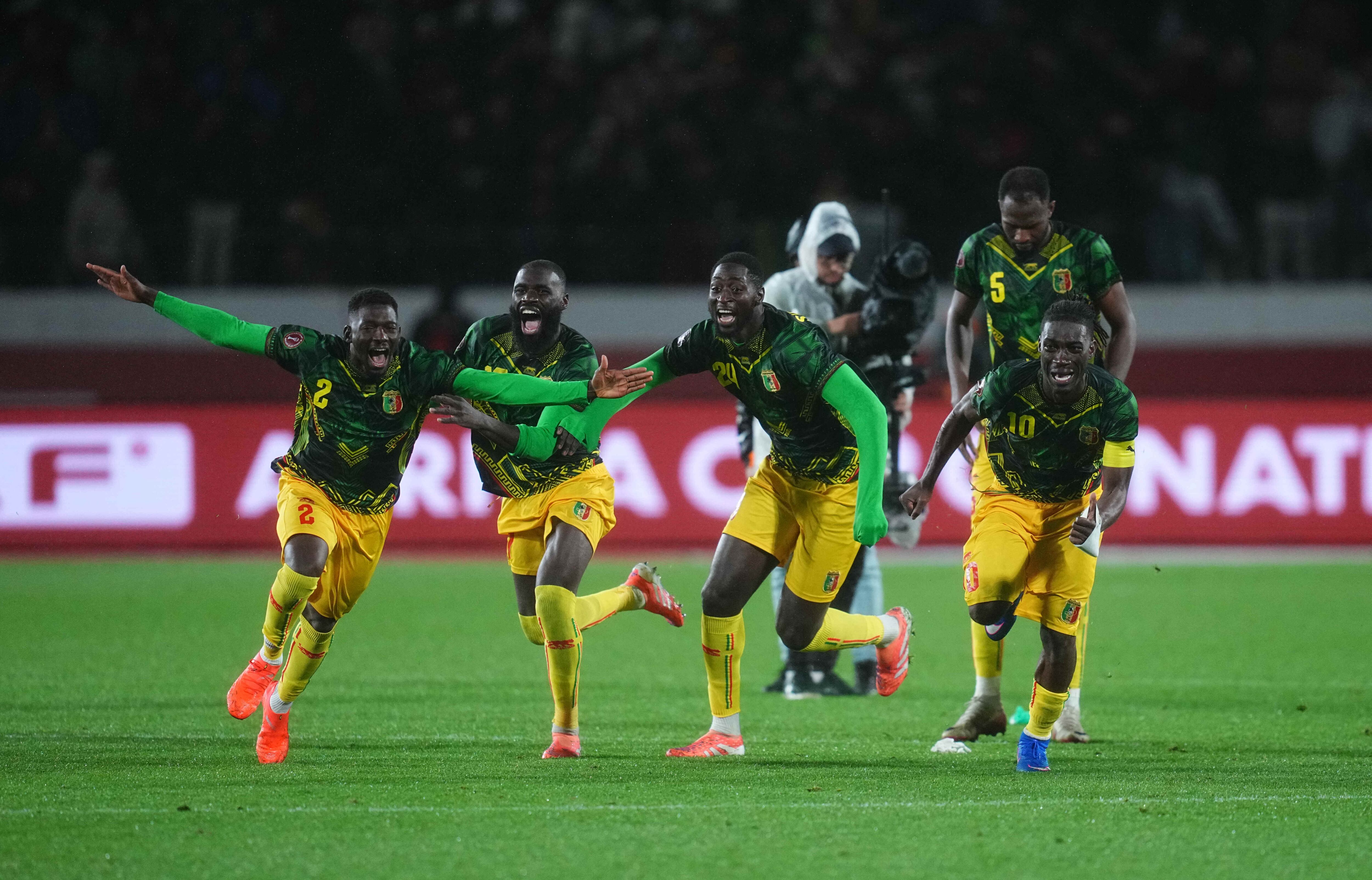 Malí celebra el paso a cuartos de final de la Copa África.