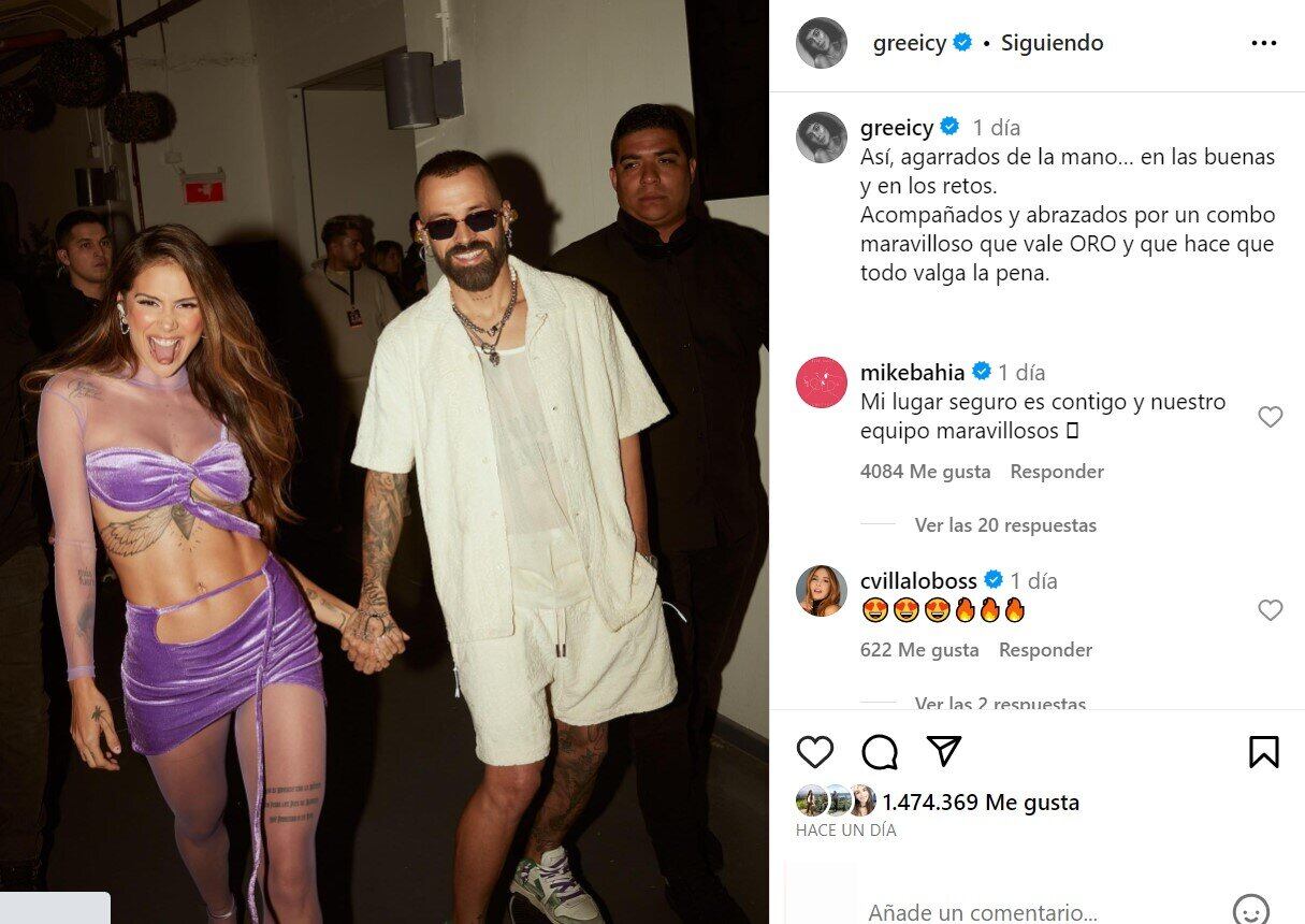 La pareja fue captada en un evento.