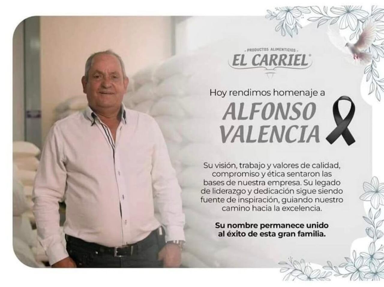 El comerciante fue identificado como Luis Alfonso Valencia, fundador de Arepas El Carriel