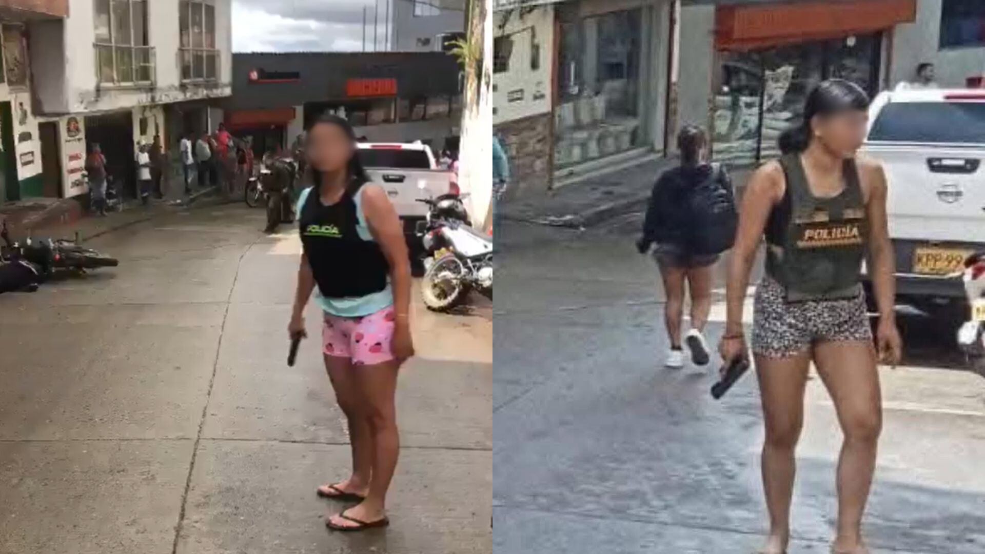 Las dos policías salieron en pijama desde sus casas para apoyar a sus compañeros.