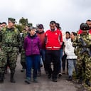 Alcaldesa Claudia López y ejercito en un consejo de seguridad en el Sumapaz. Foto: Colprensa
