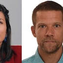 Irene Vélez y su esposo, Sjoerd van Grootheest.