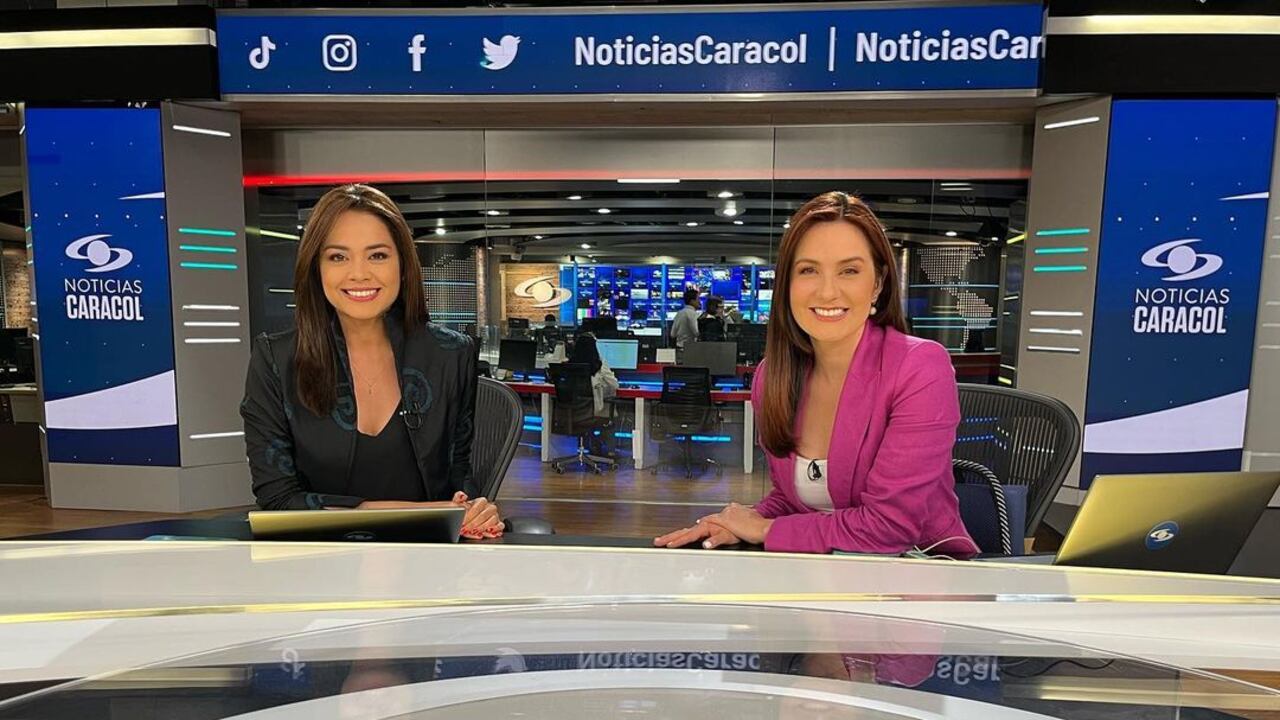 Las presentadoras de Noticias Caracol, Alejandra Murgas y Daniela Pachón.