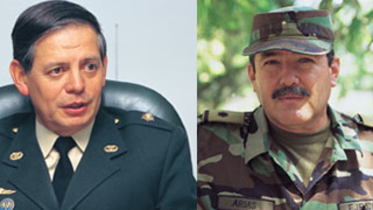 Los generales (retirados) Manuel Guillermo Franco y Javier Hernán Arias Vivas.