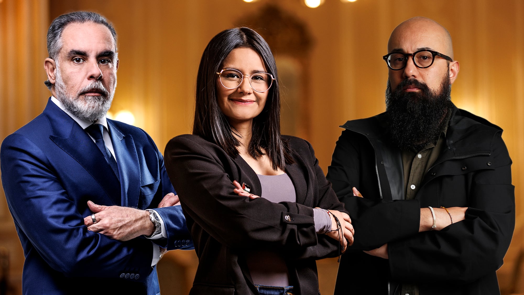 Armando Benedetti, Angie Rodríguez y Carlos Carrillo.