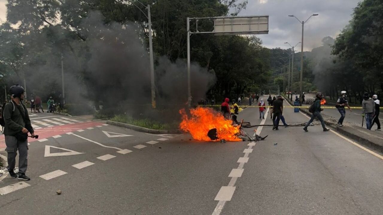 Vandalismo en Medellín.