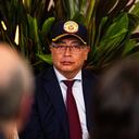 El presidente colombiano Gustavo Petro participa en la visita oficial del presidente brasileño Lula da Silva a Bogotá, Colombia, el 17 de abril de 2024. (Foto de Sebastian Barros/NurPhoto vía Getty Images)