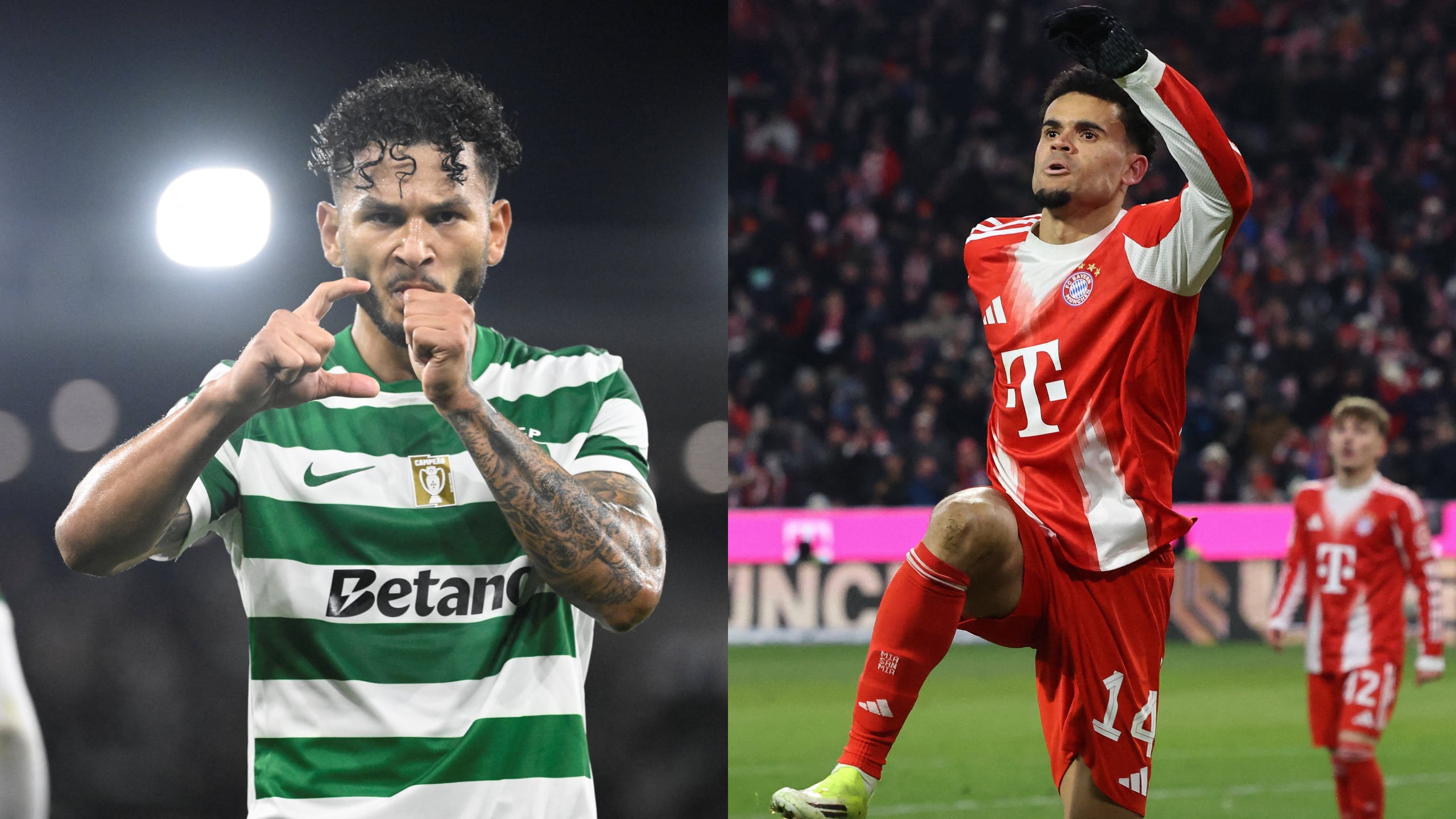 Delanteros colombianos Luis Díaz y Luis Suárez