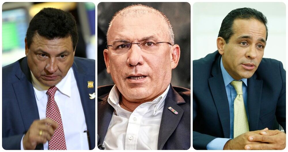 Miguel Ángel Pinto, Roy Barreras y Alexander López.