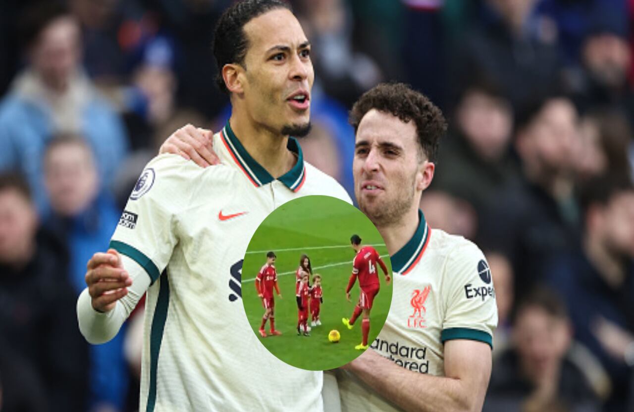 Homenaje en Liverpool a Diogo Jota: sus hijos fueron protagonistas en Anfield.