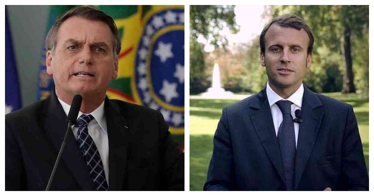 El presidente de Brasil, Jair Bolsonaro y el de Francia, Emmanuel Macron, entrentados por los cultivos de soya en la Amazonia. 