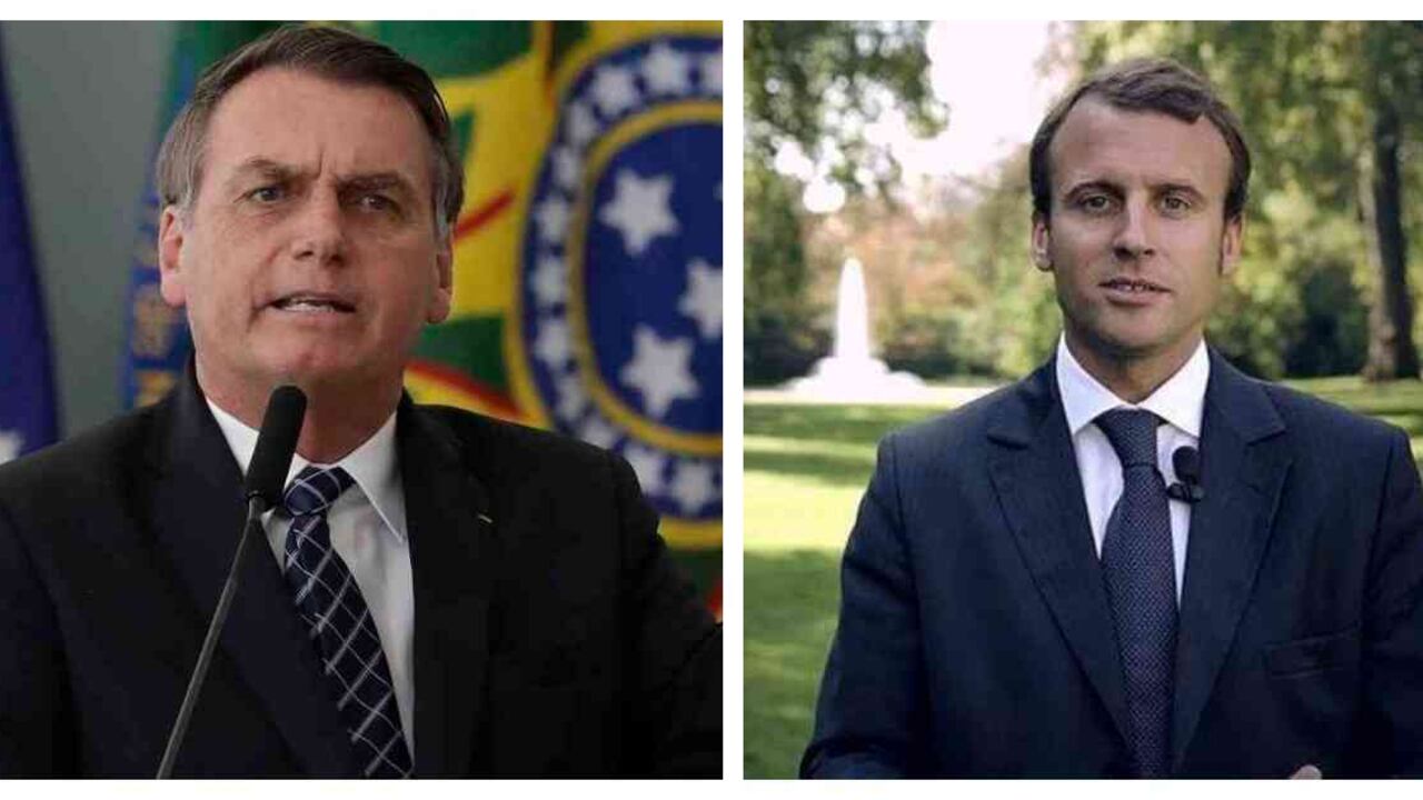 El presidente de Brasil, Jair Bolsonaro y el de Francia, Emmanuel Macron, entrentados por los cultivos de soya en la Amazonia.