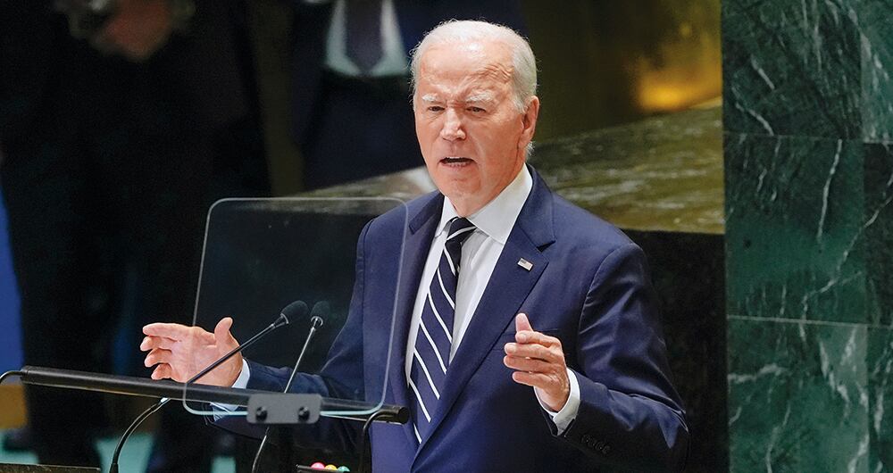 Joe Biden, presidente de los Estados Unidos en la Asamblea de Naciones Unidas. 