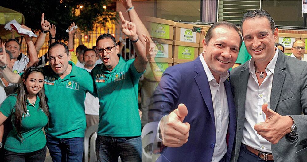 En registros de prensa y en las redes sociales se ve al ahora representante de la Contraloría en su labor de político y con la cúpula del partido. 