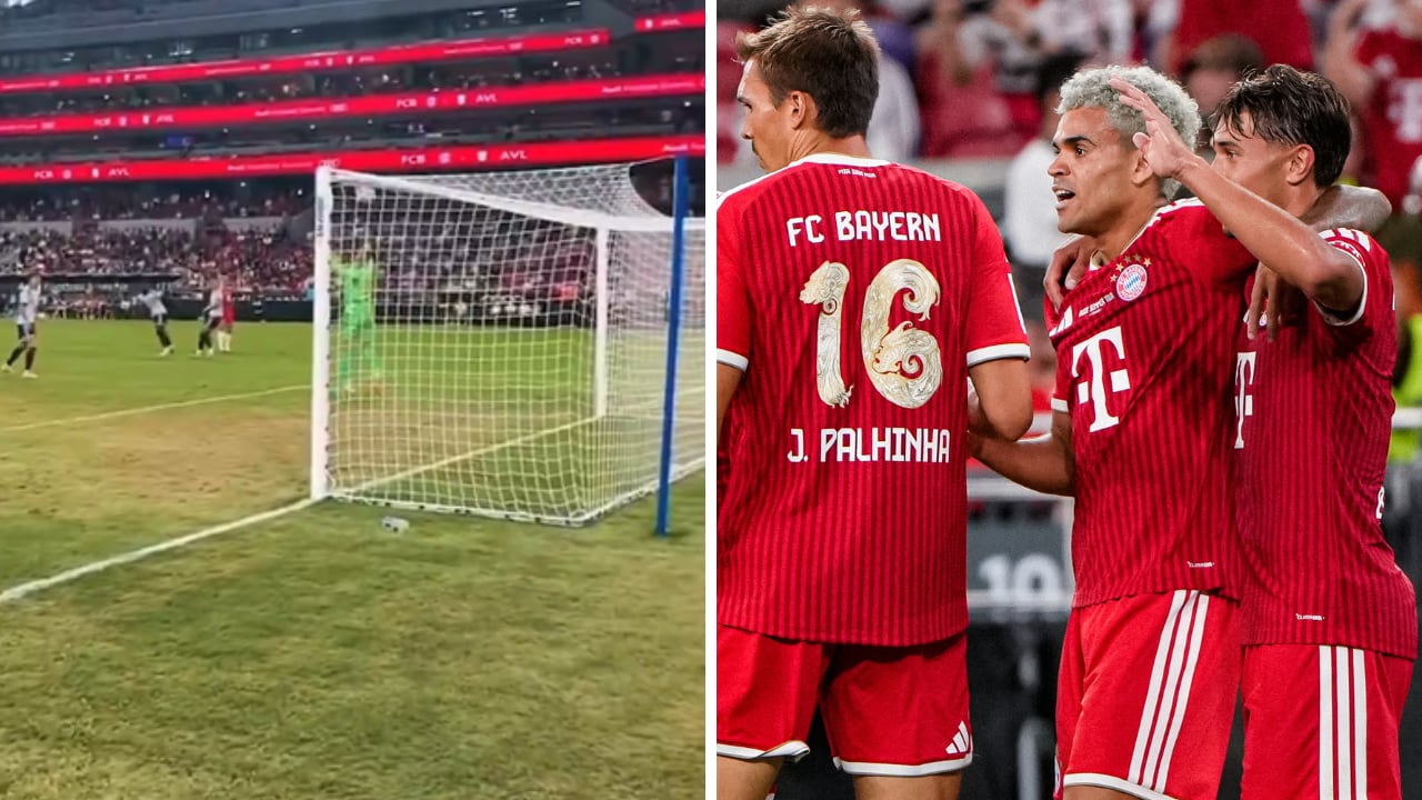Luis Díaz hizo un golazo con Bayern Múnich al Aston Villa.