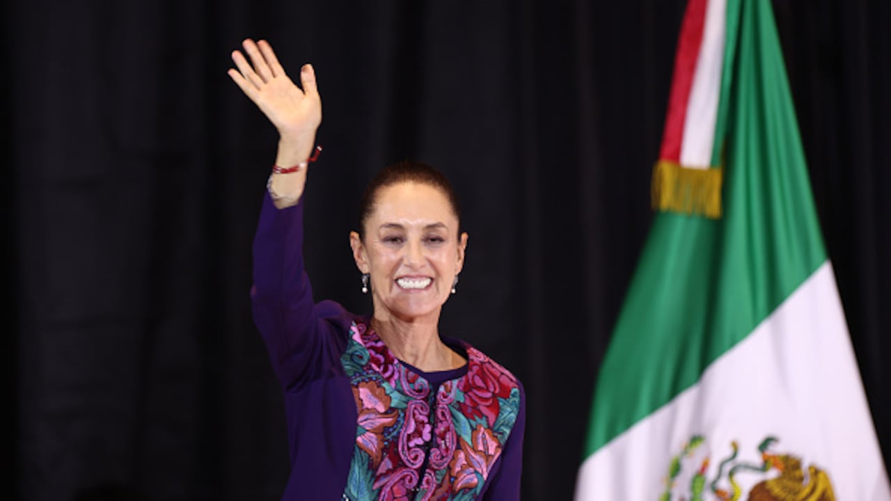 Claudia Sheinbaum de ''Sigamos Haciendo Historia'' habla tras los primeros resultados. (Photo by Hector Vivas/Getty Images)
