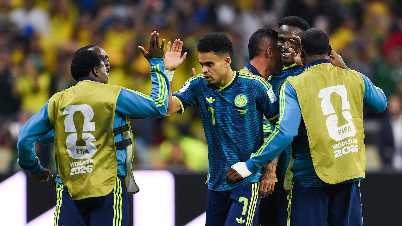 Selección Colombia celebra en el debut del Mundial 2026 vs. Uzbekistán.