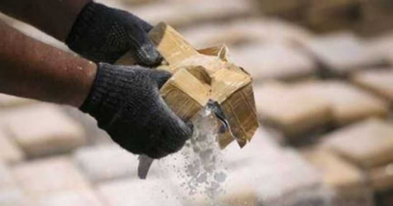 Bloque de cocaina incautada