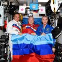 La celebración rusa desde la Estación Espacial