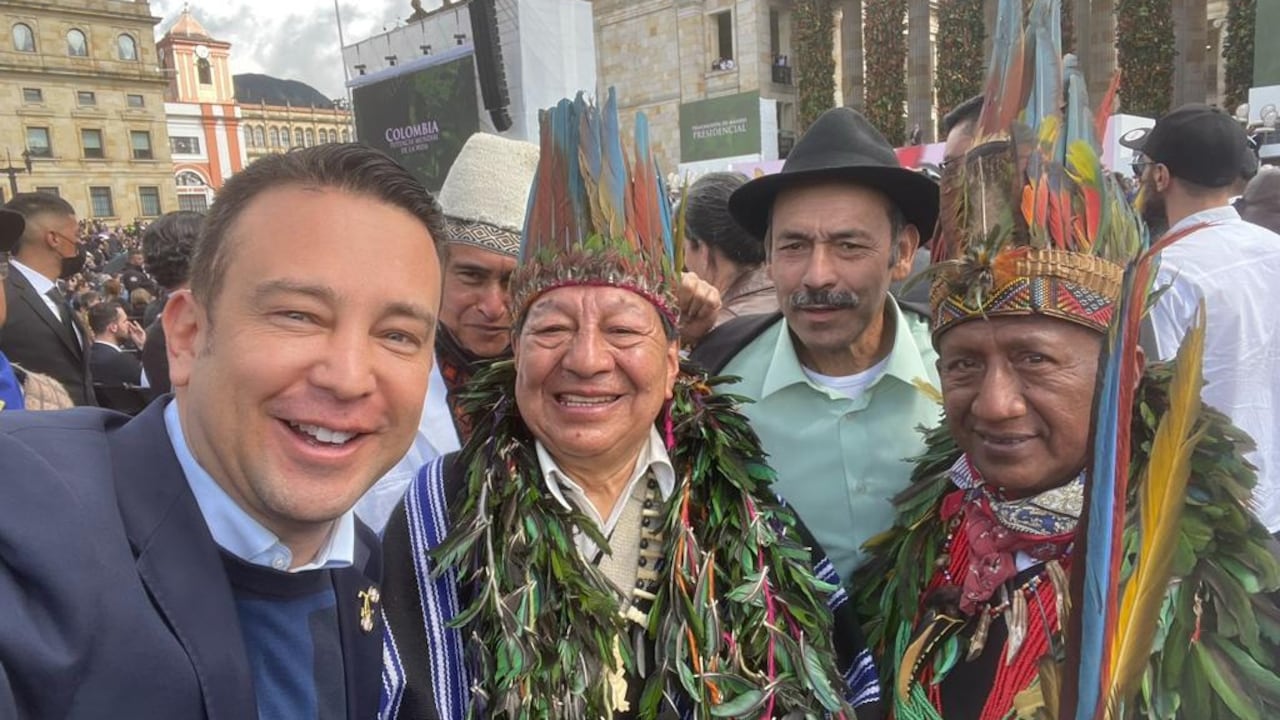 Yefer Vega en la posesión del presidente Gustavo Petro, el pasado 7 de agosto.