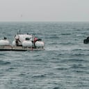 FILE - In this image released by Action Aviation, the submersible Titan is prepared for a dive into a remote area of the Atlantic Ocean on an expedition to the Titanic on Sunday, June 18, 2023. Rescuers are racing against time to find the missing submersible carrying five people, who were reported overdue Sunday night. (Action Aviation via AP, File)