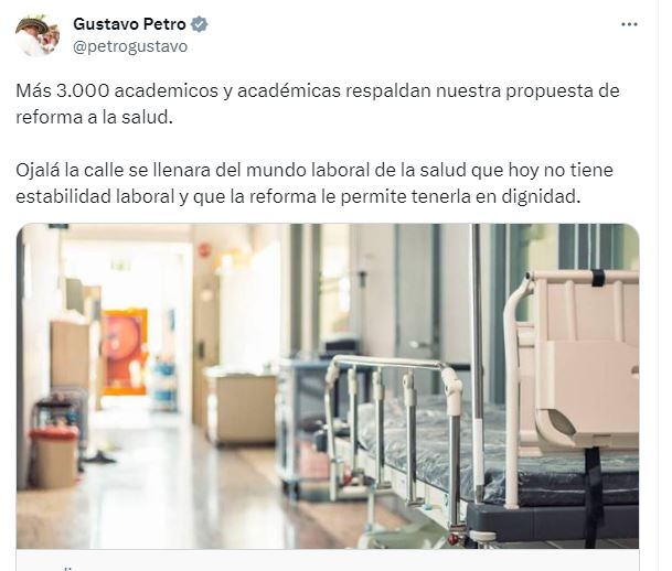 El presidente Petro aseguró en su momento que 3.000 académicos apoyaron su propuesta de reforma a la salud