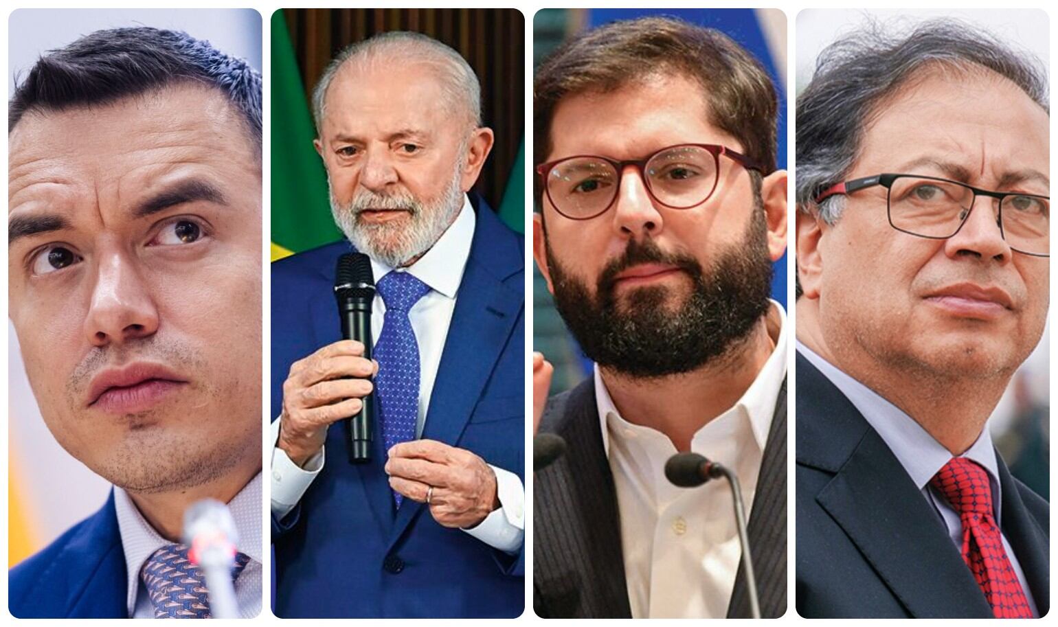 Los presidentes de Ecuador, Brasil, Chile y Colombia se encuentran entre los ranqueados en la encuesta.