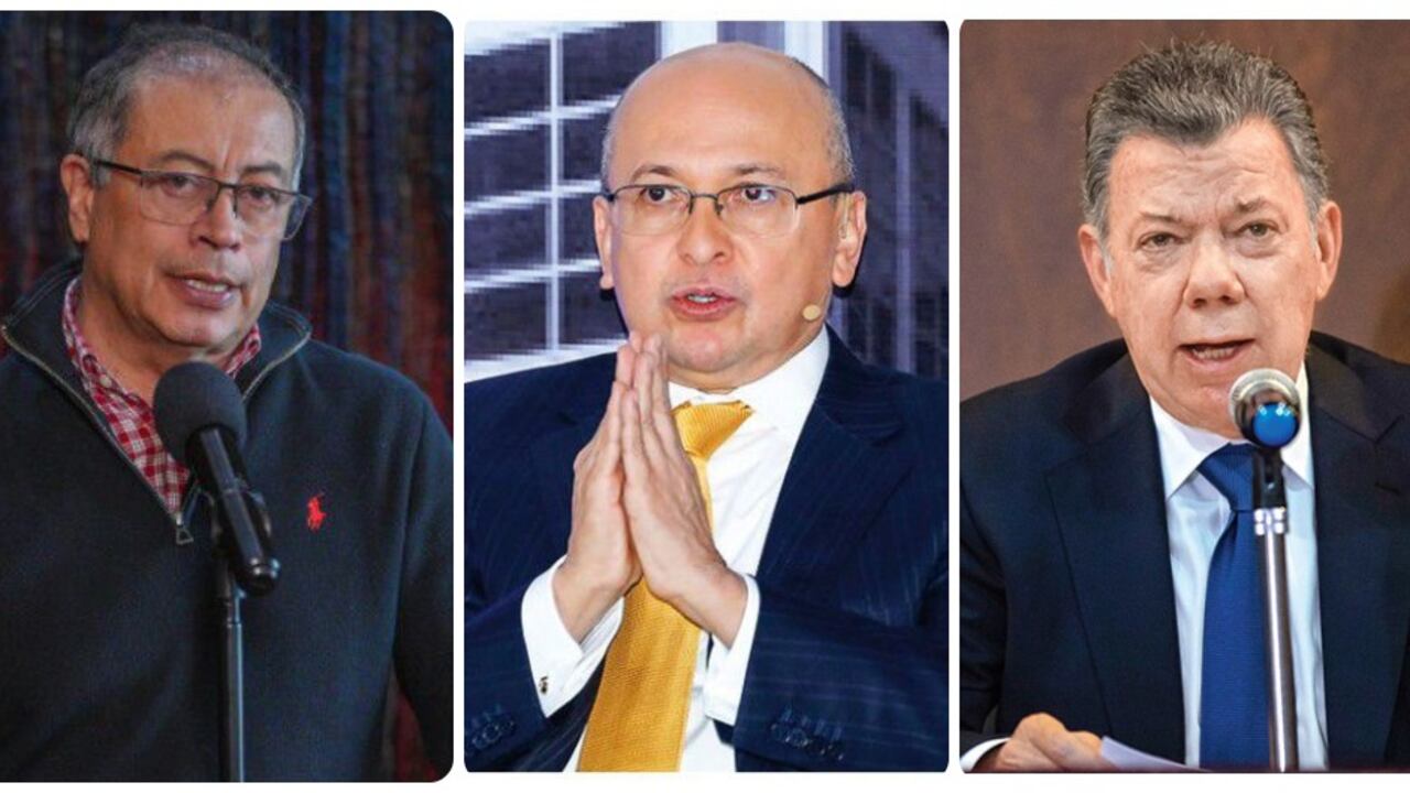 Gustavo Petro, Eduardo Montealegre y Juan Manuel Santos.