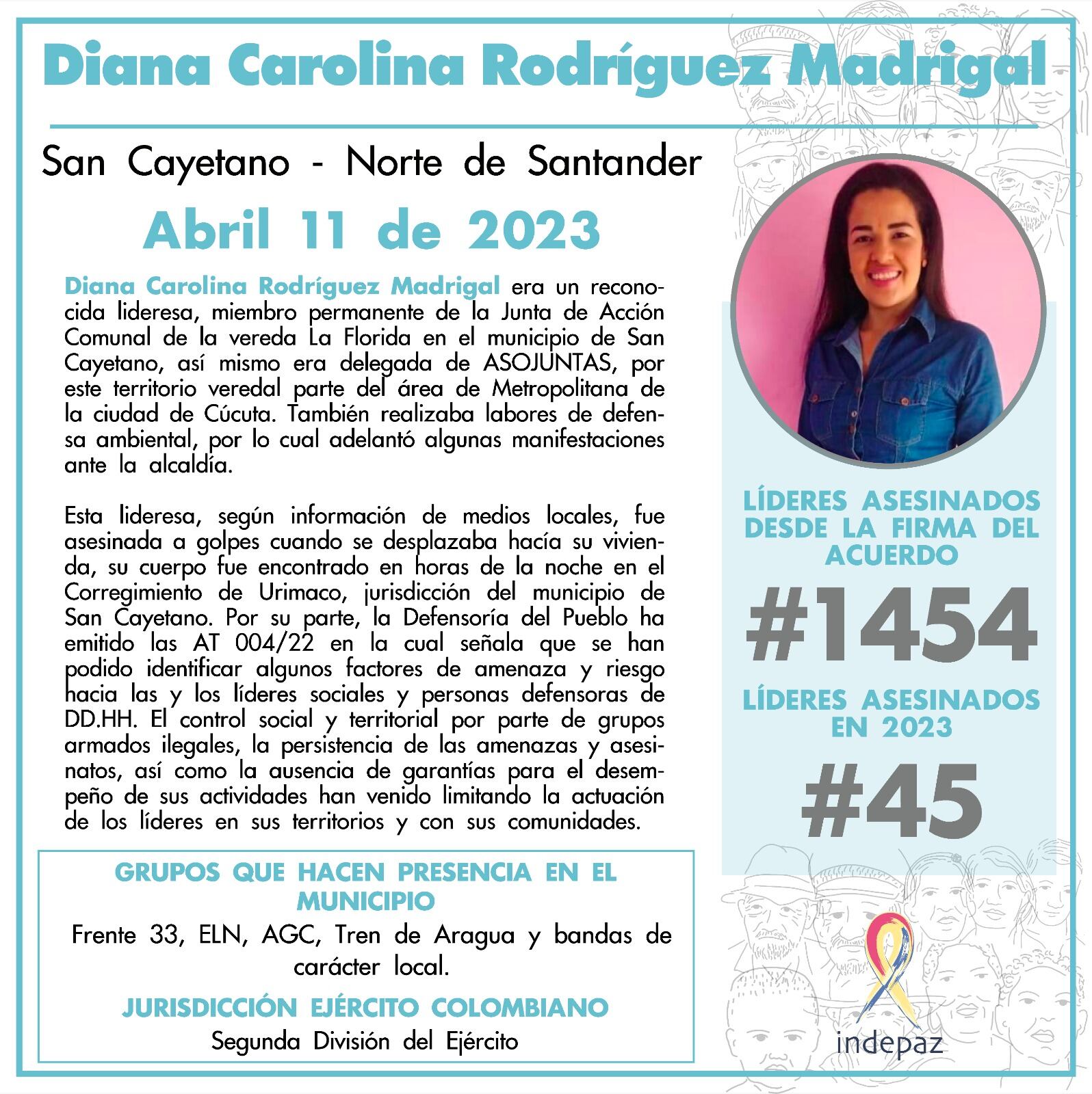 Indepaz rechazó este crimen.