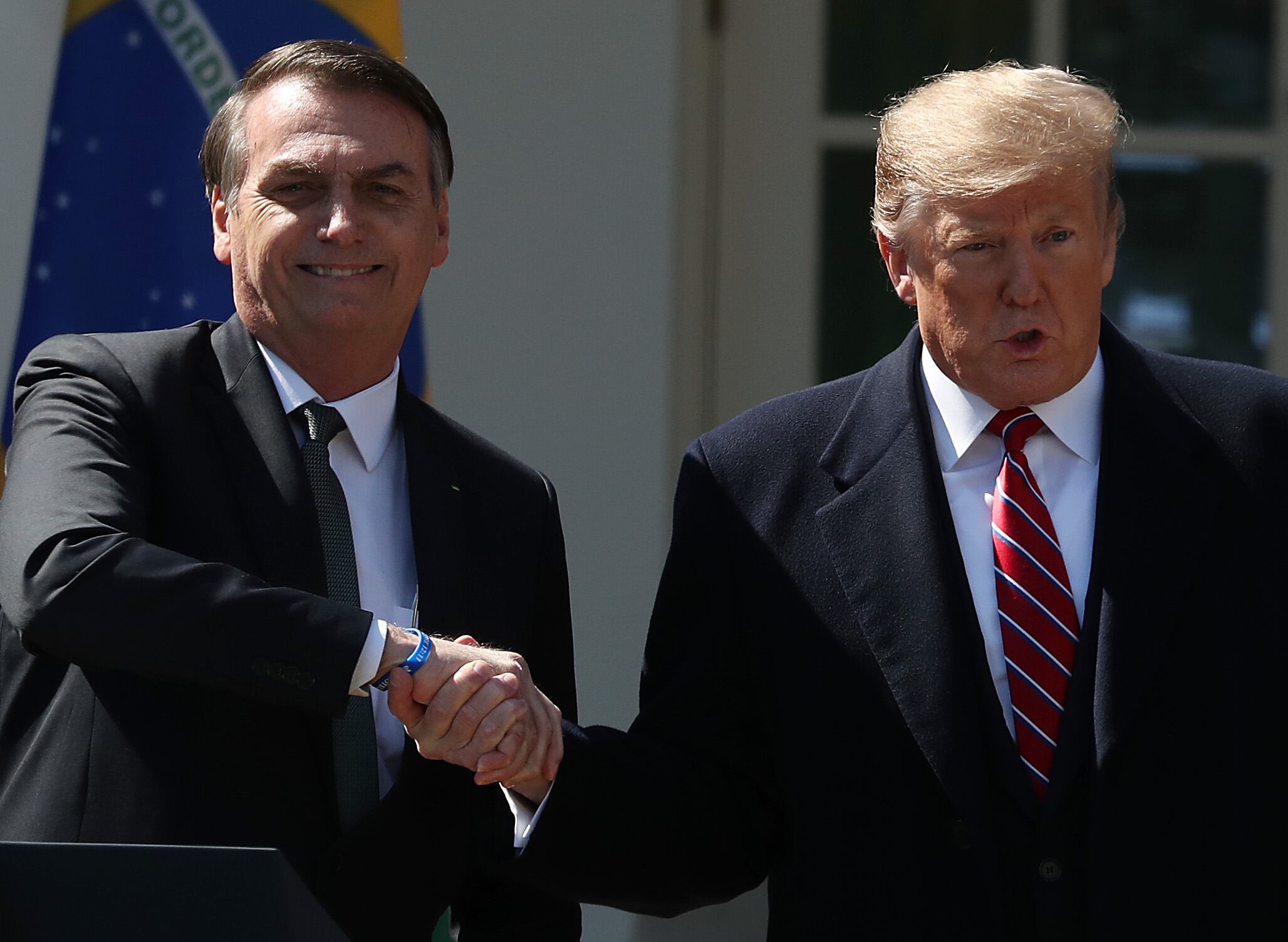 Jair Bolsonaro junto a Donald Trump.
