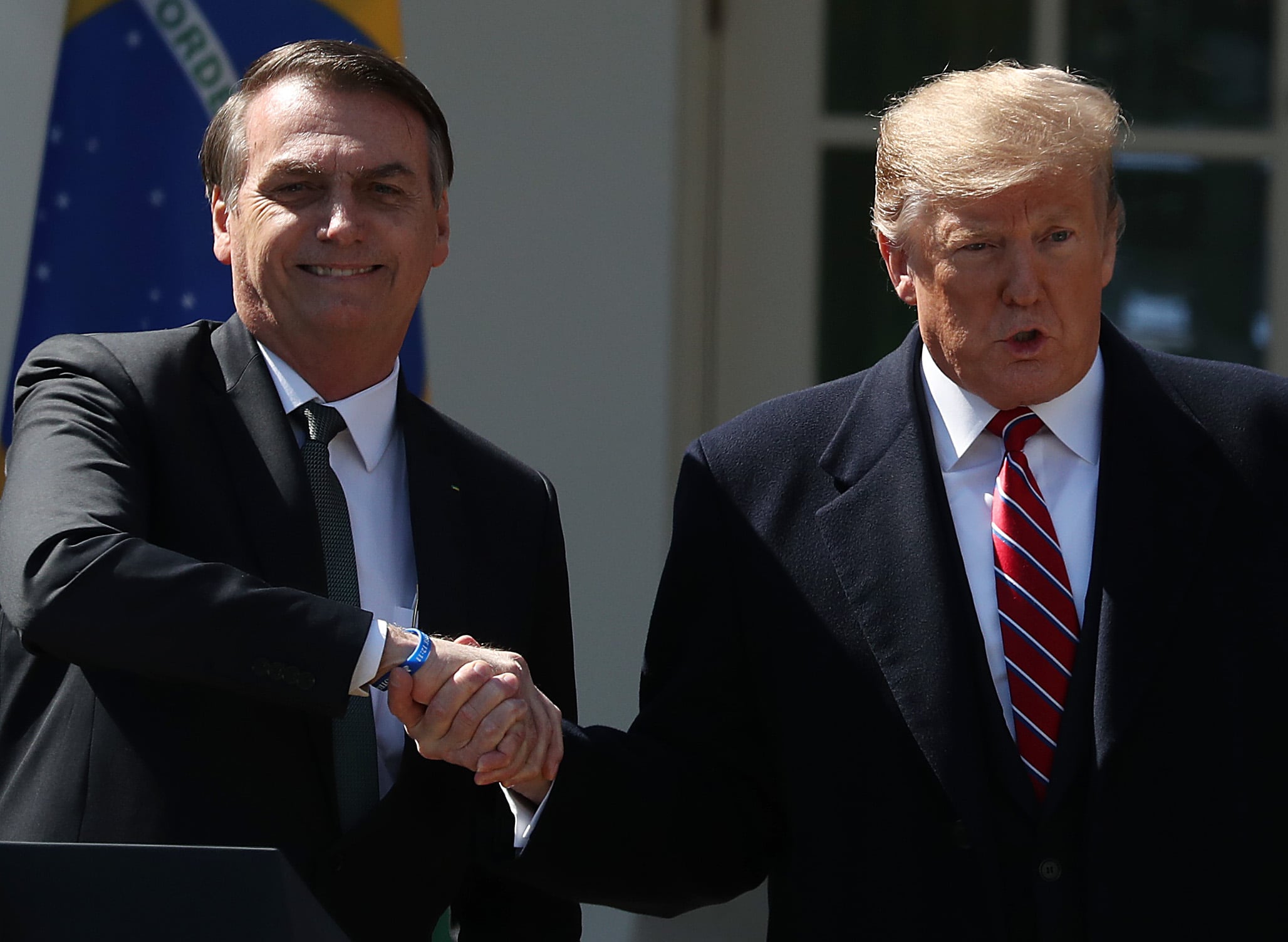 Jair Bolsonaro junto a Donald Trump.