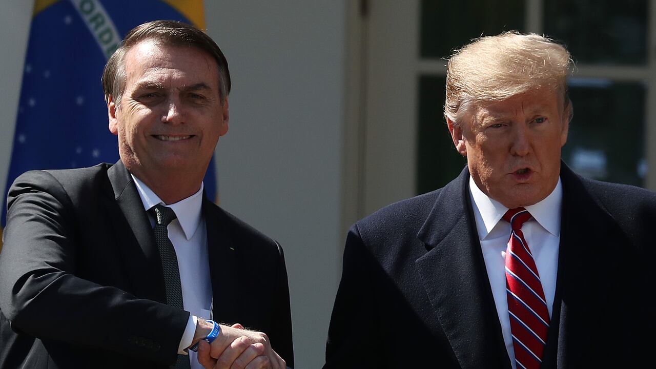 Jair Bolsonaro junto a Donald Trump.